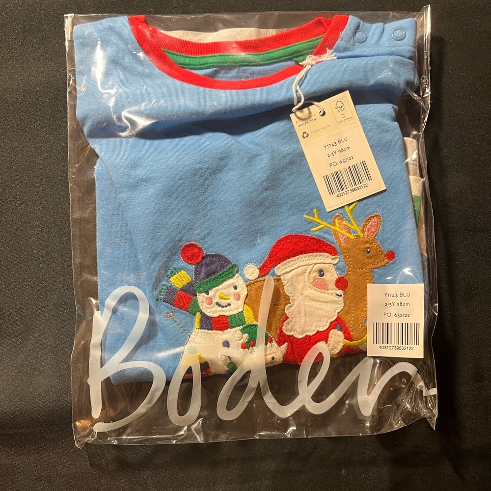 BRAND NEW mini Boden long sleeve shirt Christmas 98cm